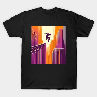 Jumping between buildings T-Shirt